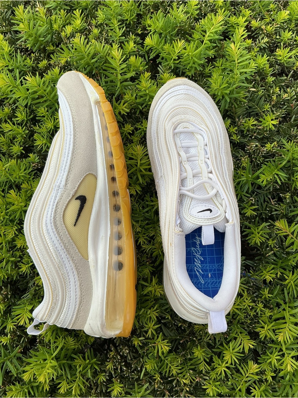 Nike Air Max 97 White Lemon Wash Black DQ8961-100 Women’s 7.5 EUC - Picture 8 of 15